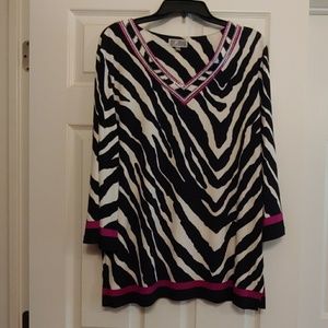 Zebra striped blouse
